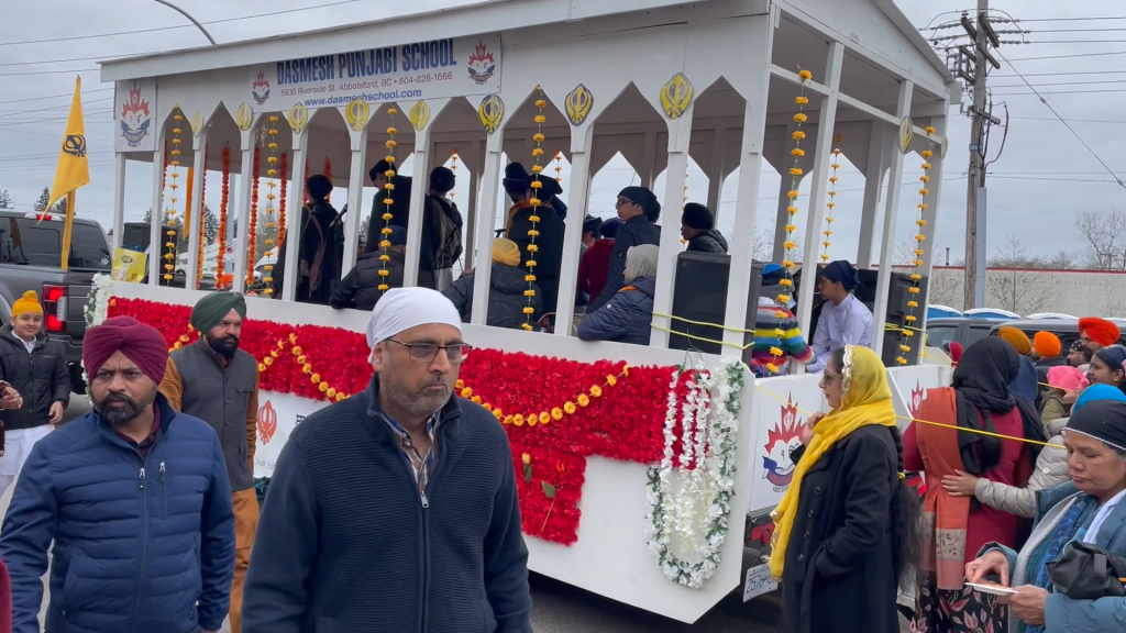a parade float is seen at the Surrey Vaisakhi celebration