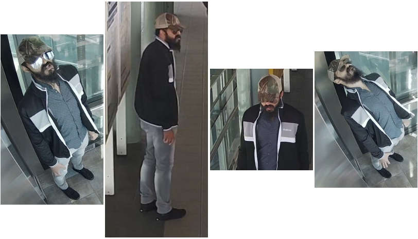 The Burnaby RCMP is looking for a suspect after an elderly woman was shoved in Metrotown on April 20, 2023