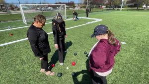 team canada players playing bocee in richmond