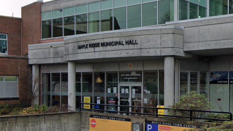 The Maple Ridge Municipal Hall building.