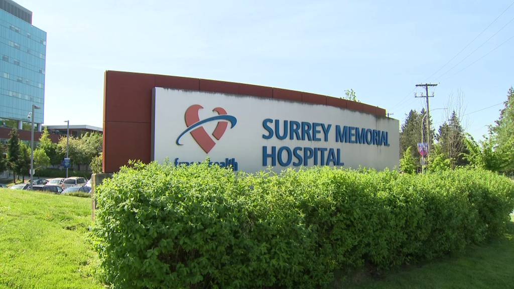 Exterior view of Surrey Memorial Hospital