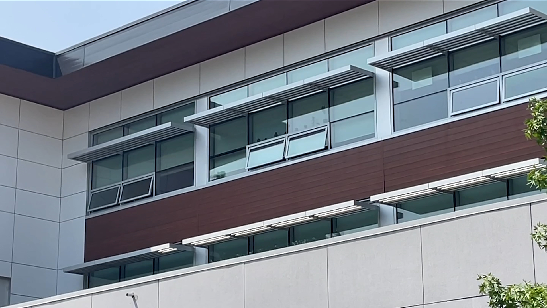 New Westminster Secondary School with its windows open in an effort to stay cool during a B.C. heat wave