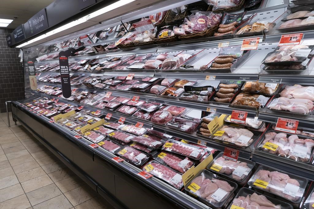 A meat counter in a grocery store is seen in Montreal, on Thursday, April 30, 2020. THE CANADIAN PRESS/Paul Chiasson