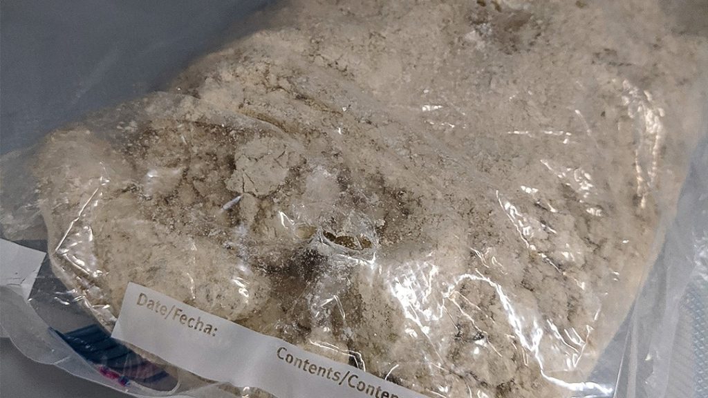 One kilogram of pure fentanyl that was seized by police during a 2020 drug bust.