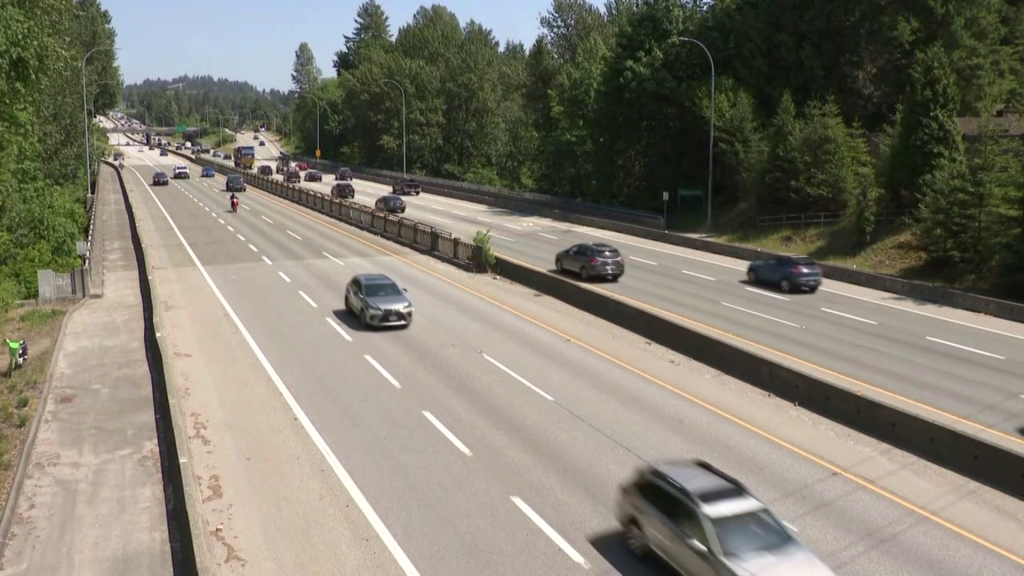 Mosquito Creek overpass Highway 1 in North Vancouver