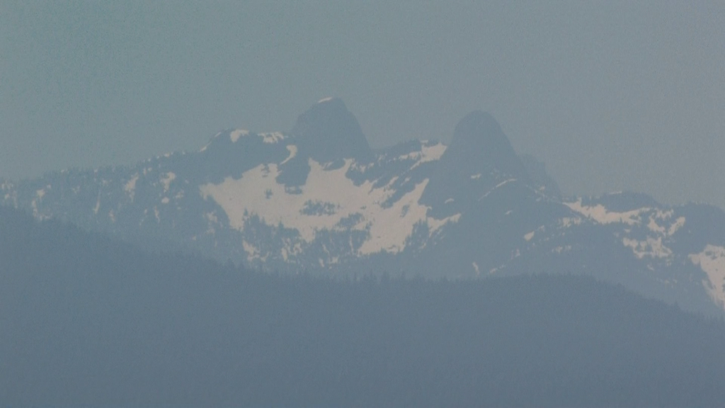 A view of the Lions shrouded in smoky skies