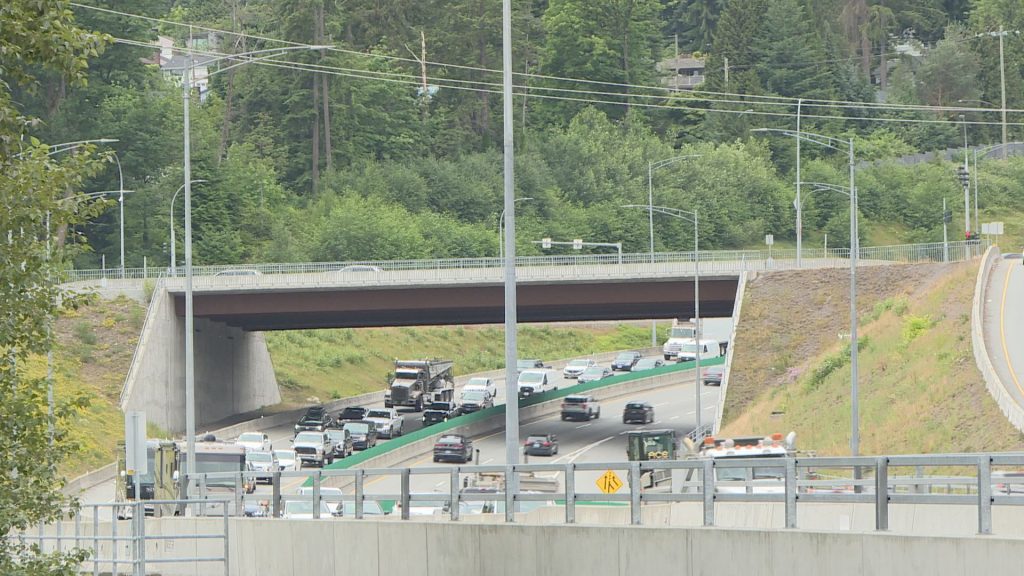 The Mountain Highway overpass in North Vancouver