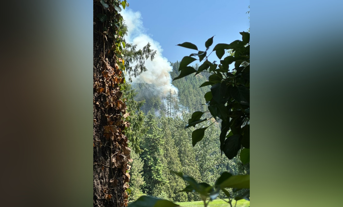 white billowing smoke spotted in west vancouver