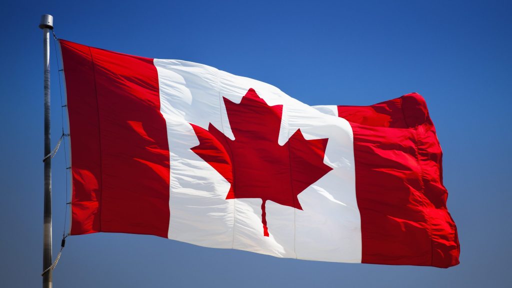 A stock image of the Canadian flag