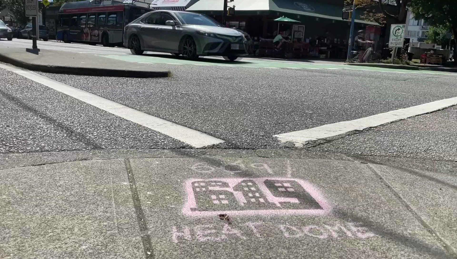 6-1-9 spray-painted on a Vancouver sidewalk.