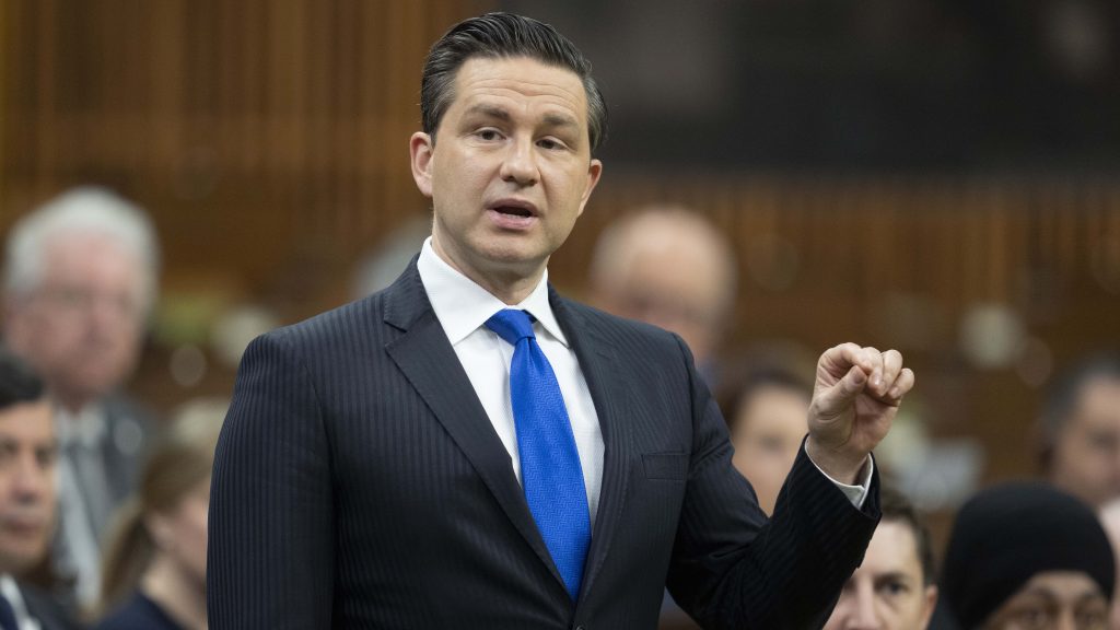 Conservative Leader Pierre Poilievre rises during Question Period, Friday, June 16, 2023 in Ottawa.