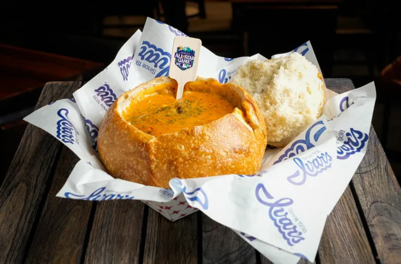 Alaskan chowder-seattle-all-star The Alaskan chowder bread bowl that will be available in Seattle for MLB All-Star Weekend.