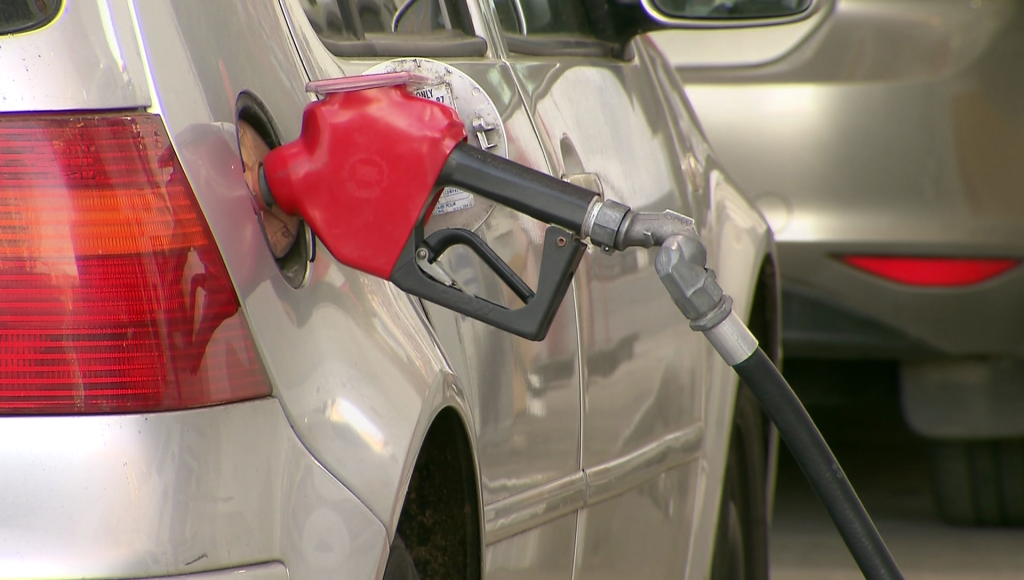 A gas nozzle in a vehicle at a gas station. Metro Vancouver gas prices have once again broken into the $2-a-litre mark for regular, with an expert saying a couple of factors are at play.