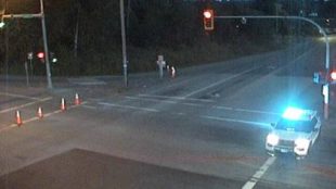 Lougheed Highway is closed in Maple Ridge, cones have been put in place.