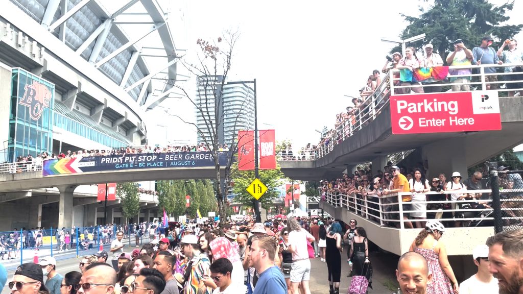 Festivities during the Vancouver Pride Parade