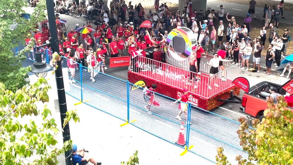 Festivities during the Vancouver Pride Parade