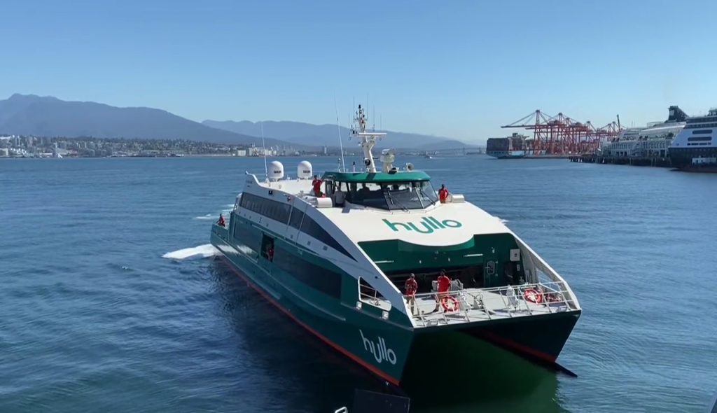 The Hullo Ferry arrives in Vancouver