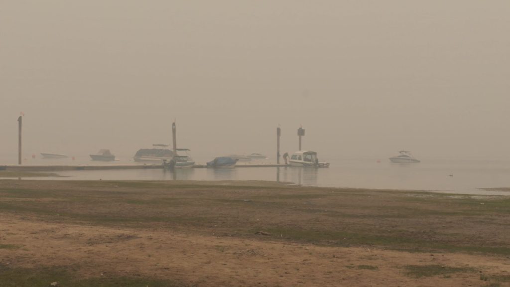 Smoky skies are seen in Chase, B.C.