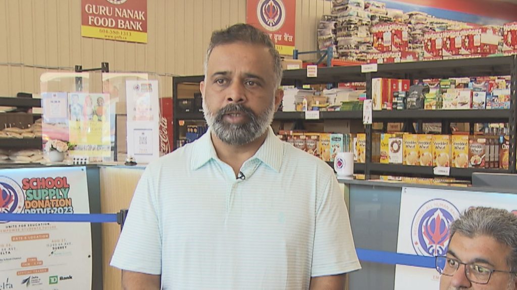 Neeraj Walia, secretary of the Guru Nanak Food Bank. 