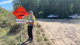 The alternate detour route for Highway 4 on Vancouver Island.