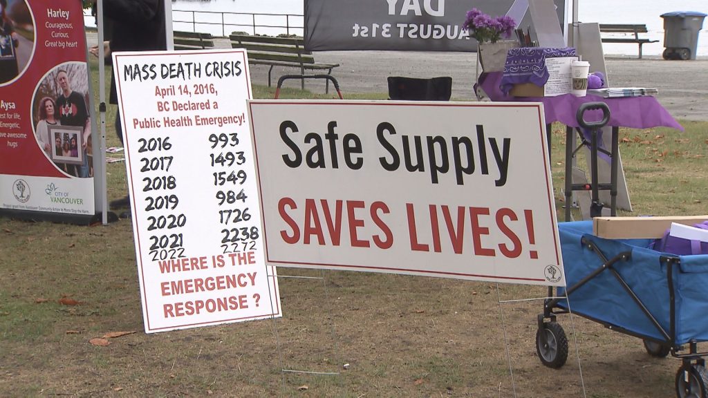 Community members and advocacy groups gathered at Kits Beach