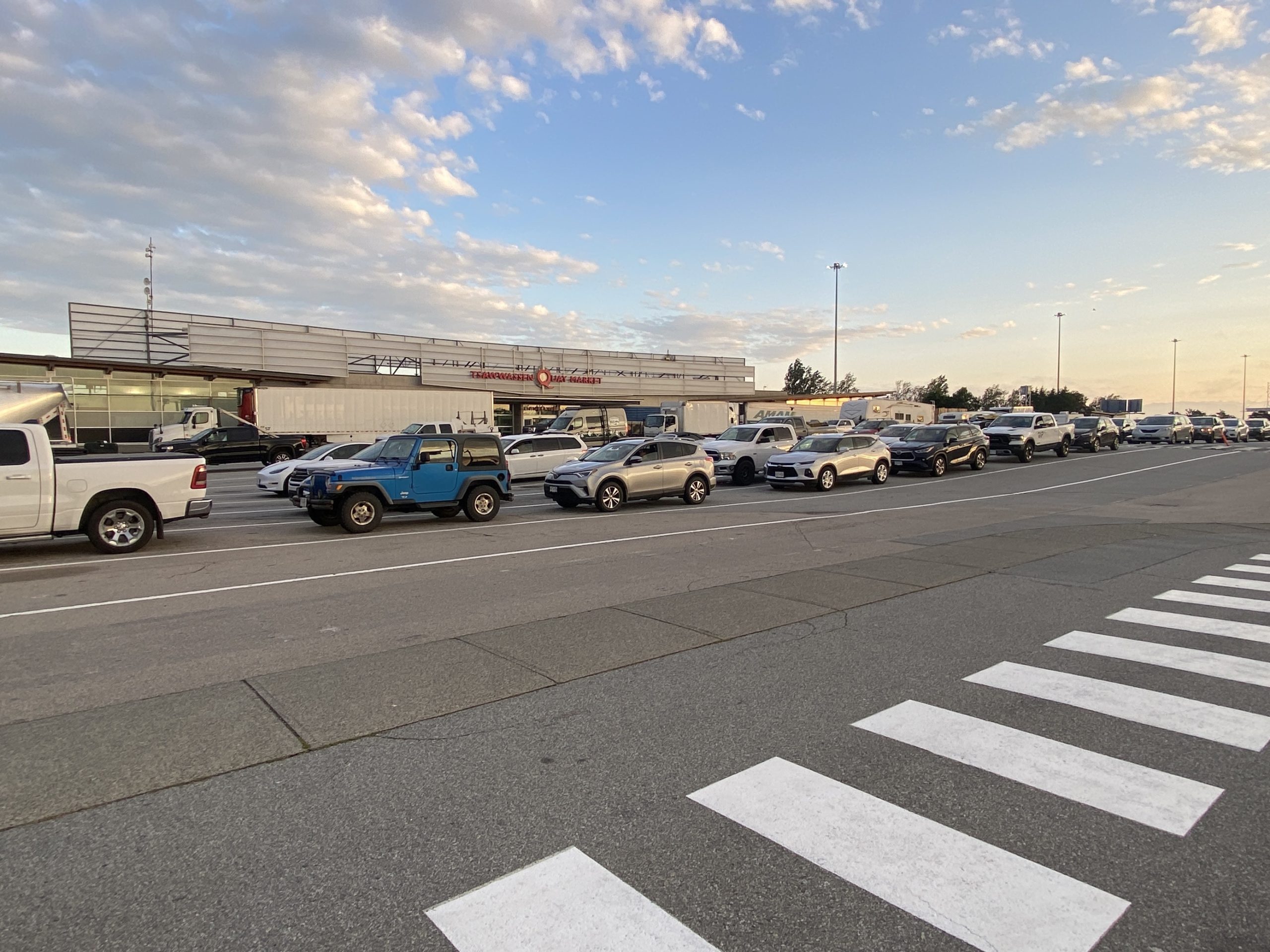 BC Ferries Tsawwassen terminal Vehicles line up at the BC Ferries Tsawwassen terminal on Sept. 1, 2023 ahead of the Labour Day long weekend.