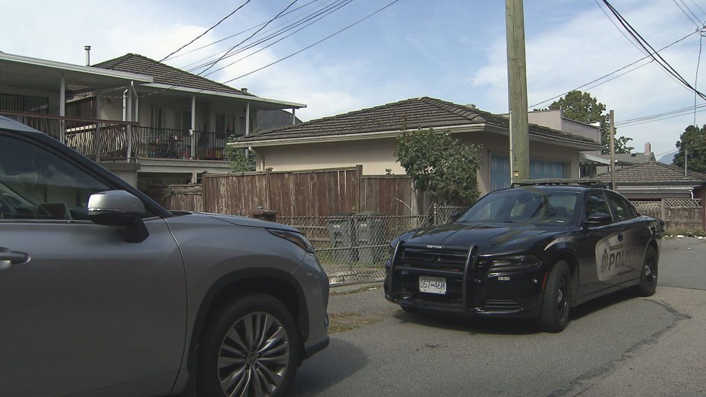 Vancouver Police investigate a shooting near East 28th Avenue and Victoria Drive