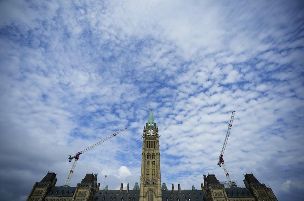 The Centre Block of Parliament Hill is pictured as members of Parliament return to the House of Commons in Ottawa on Monday, Sept. 18, 2023, following the summer recess.