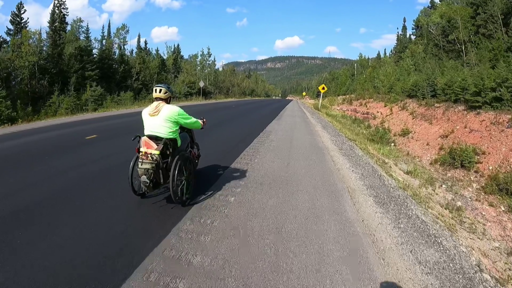 Quadriplegic man hand-cycles across Canada for a cause