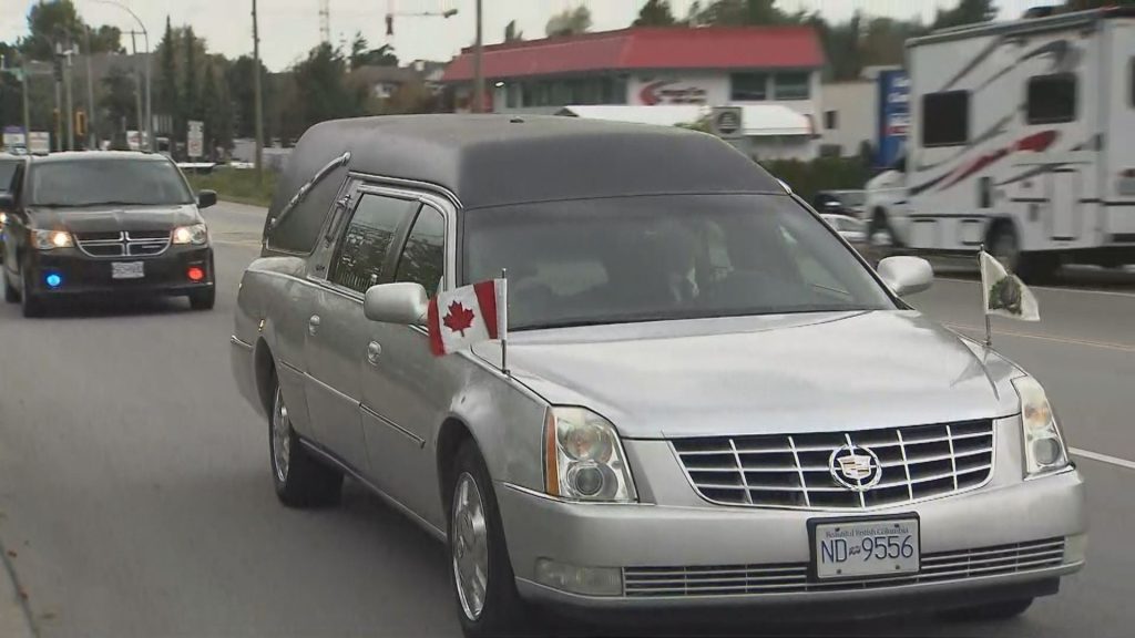 A funeral procession for RCMP Constable Rick O’Brien