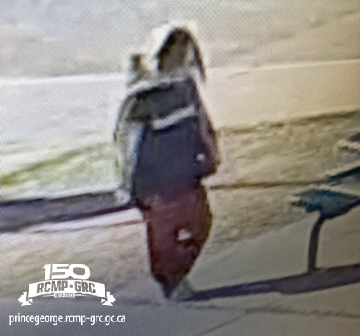 A girl outside of College Heights Secondary School in Prince George.