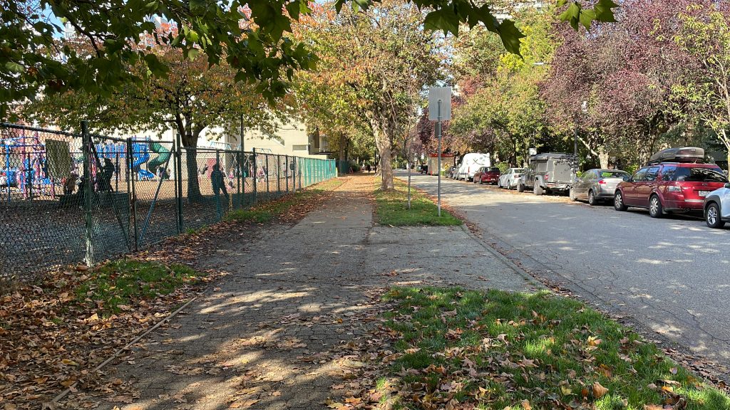 The street outside of Lord Roberts Elementary School.