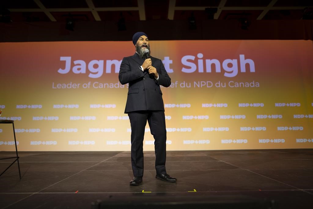 NDP Leader Jagmeet Singh during his Leadership Showcase at the NDP Convention