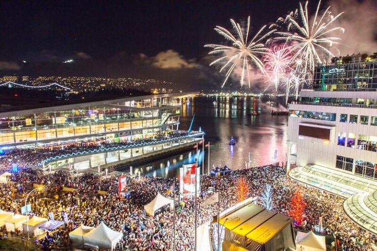 new year firework in vancouver