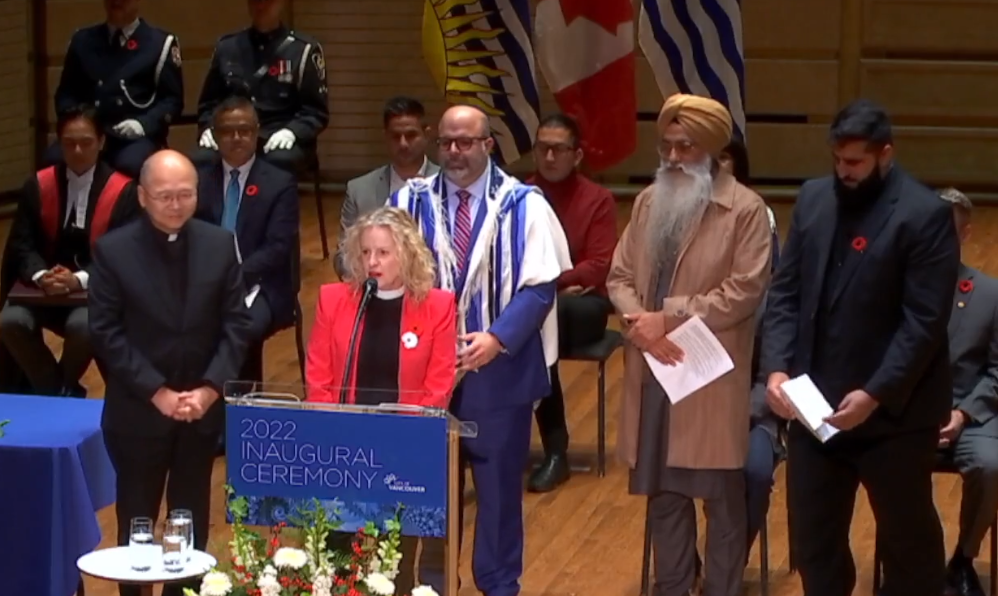 Religious leaders speak at the 2022 inauguration of Vancouver city council