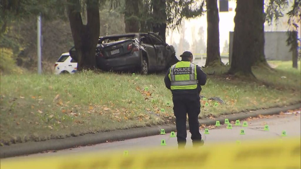 University RCMP Corp. Ian Sim tells CityNews the single-vehicle collision happened around 3:30 a.m. Three young people in their 20s were in the vehicle at the time of the crash. Only one was wearing a seatbelt.