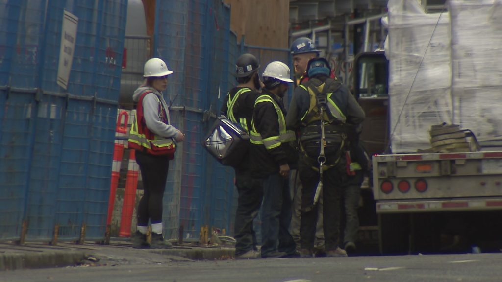 Vancouver Fire Rescue crews respond to a scaffolding collapse