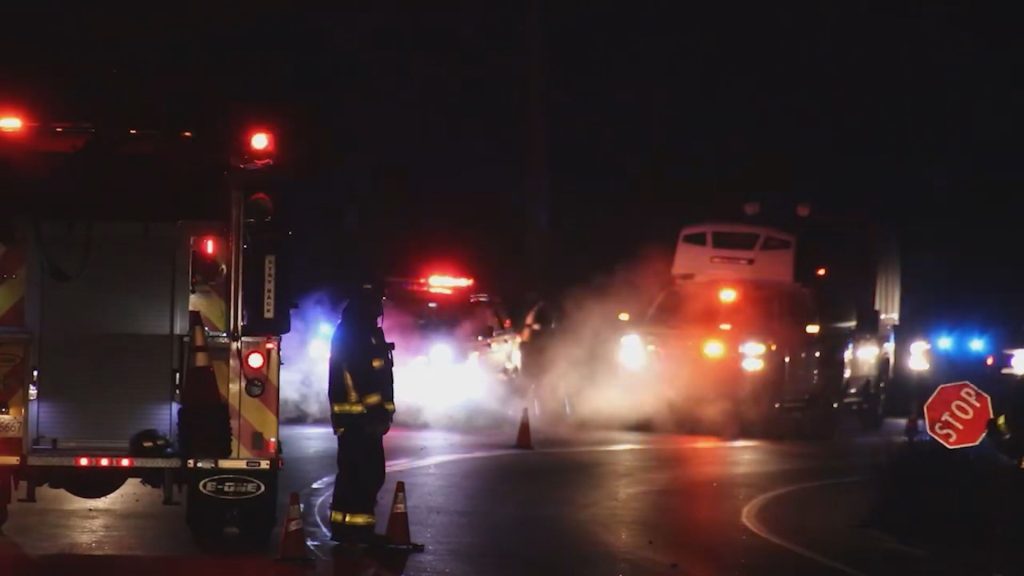 Emergency crews attended to a scene in Chilliwack