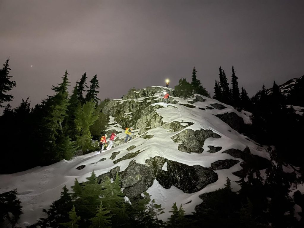 North Shore Rescue members searched Mount Seymour Nov. 26, 2023 for a lost hiker whose cell phone had died. (Courtesy Facebook/North Shore Rescue)
