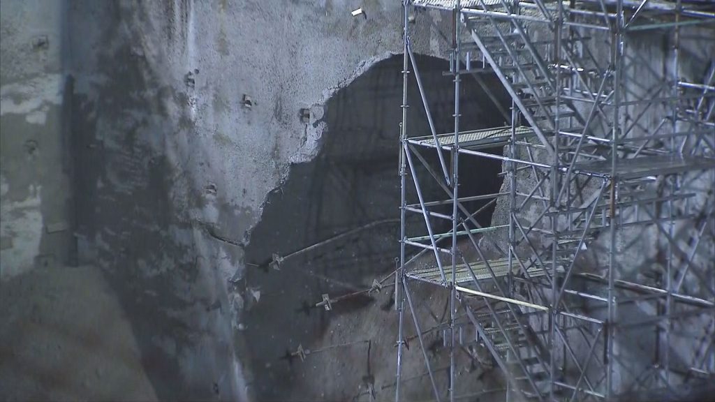 A large hole is seen at a Coquitlam construction site