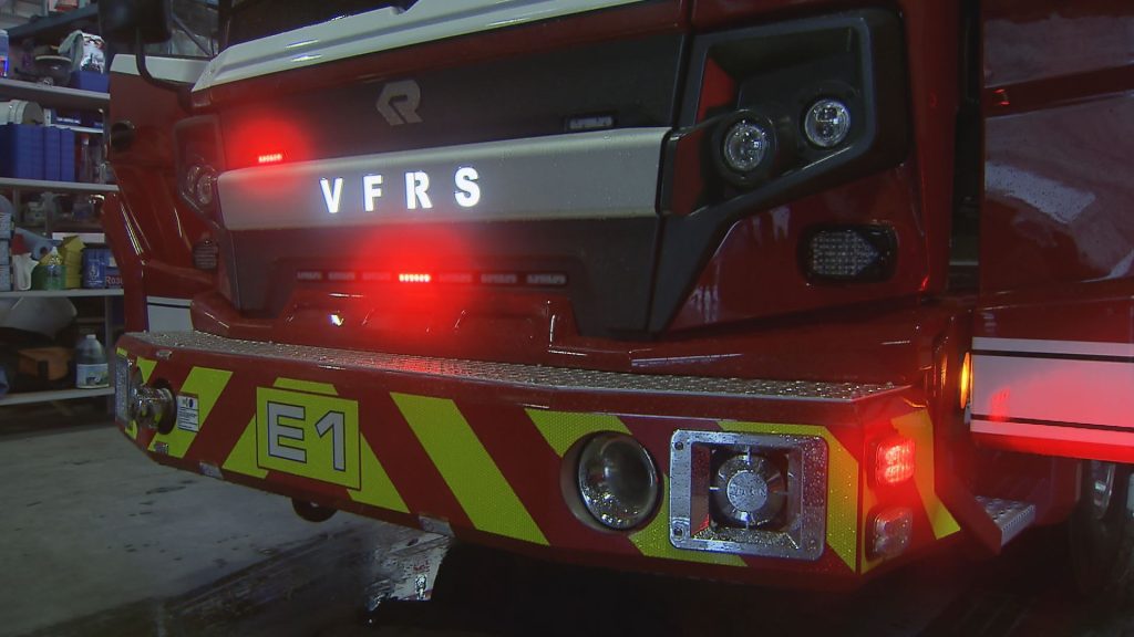 A closeup of a Vancouver Fire truck.