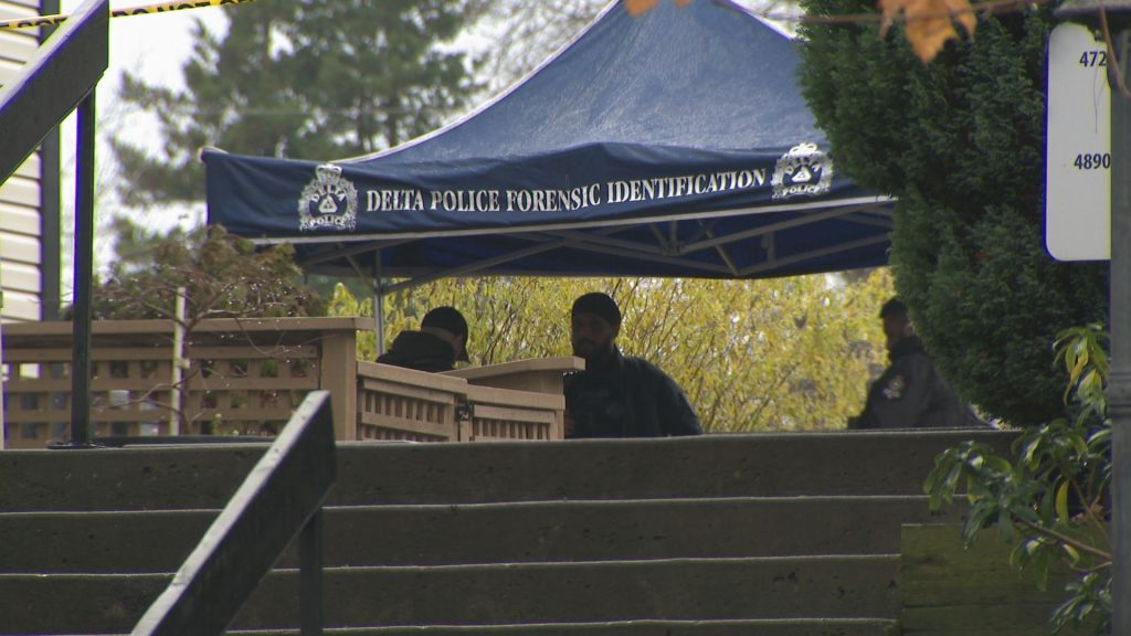 Delta Police investigate a homicide.