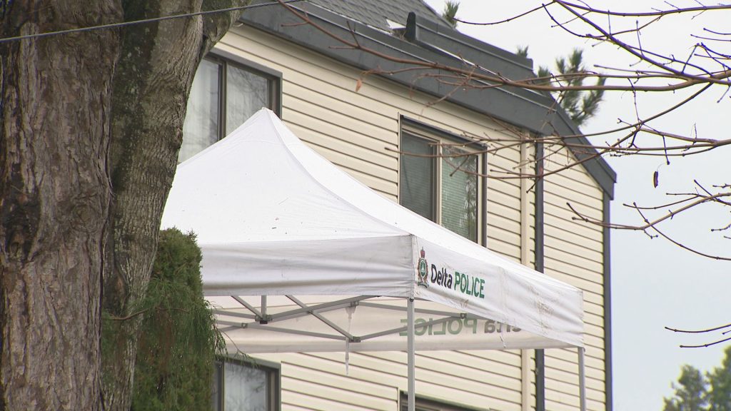 Delta Police investigate a homicide.
