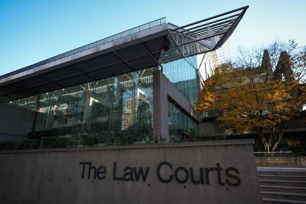 The Law Courts building, which is home to B.C. Supreme Court and the Court of Appeal, is seen in Vancouver, on Thursday, November 23, 2023.
