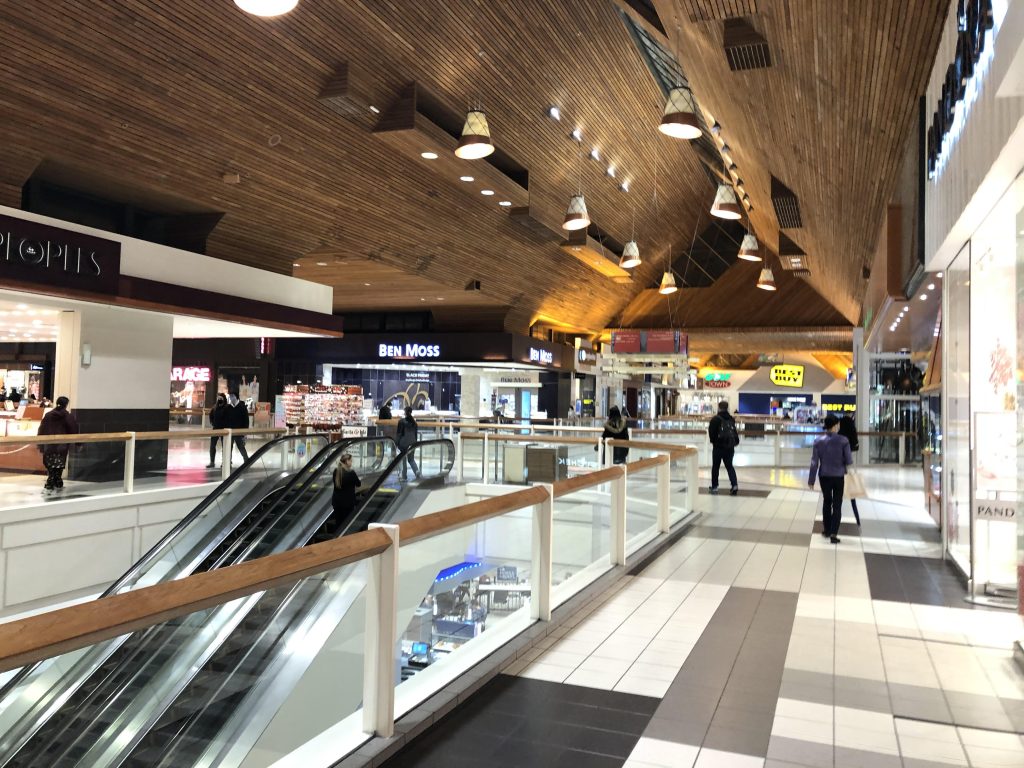 The interior of Coquitlam Centre Mall.