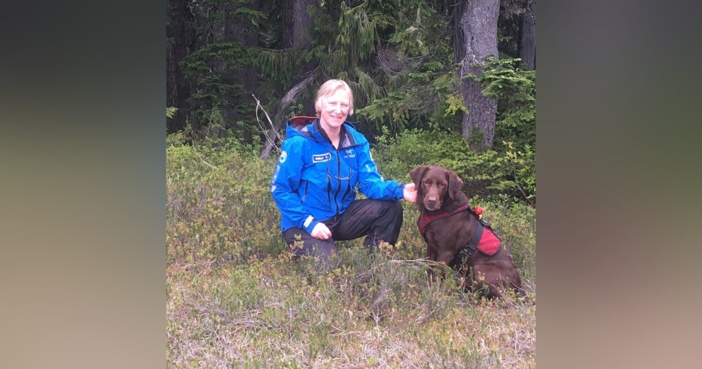 Sheila and her search partner, Pickle, worked for Campbell River Search and Rescue before Pickle's retirement