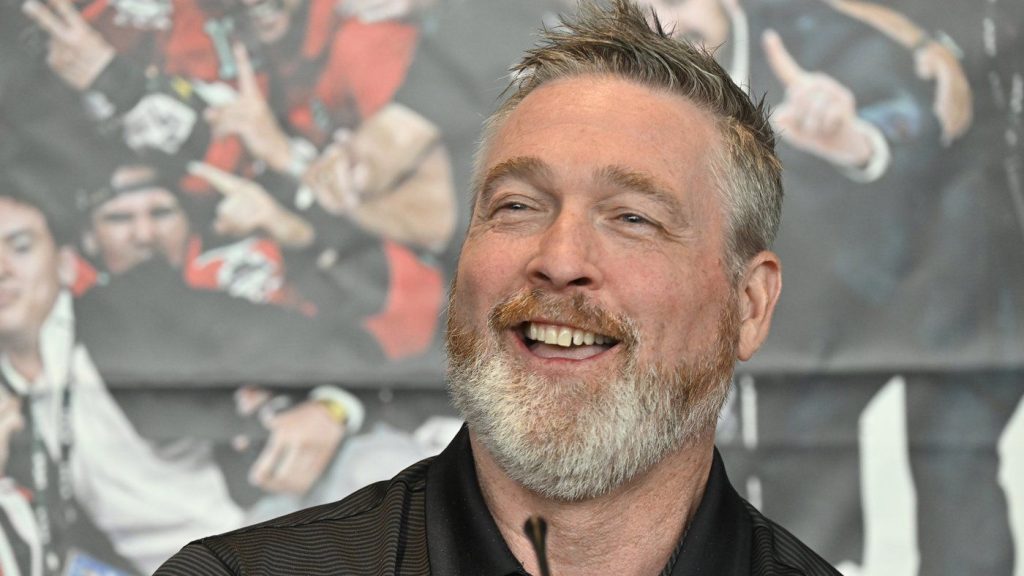 Quebec Remparts general manager and coach Patrick Roy announces his retirement from junior hockey, during a news conference Tuesday, June 13, 2023, at the Videotron Centre in Quebec City.