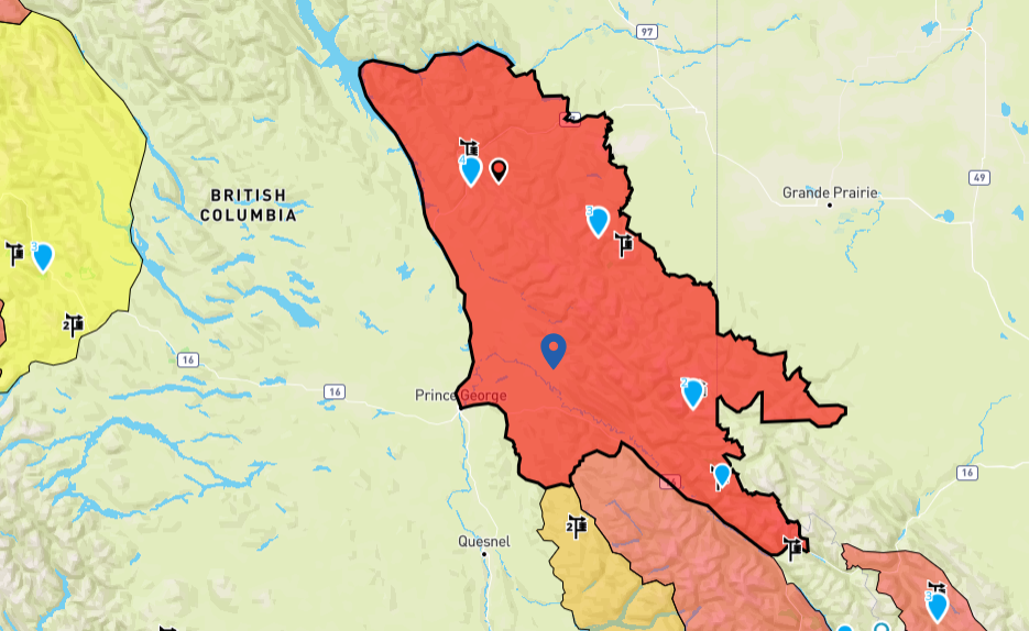 The avalanche danger rating on Jan. 29, 2024, for the region that includes the Hasler riding area, where a snowmobiler died following a slide on Jan. 27. 