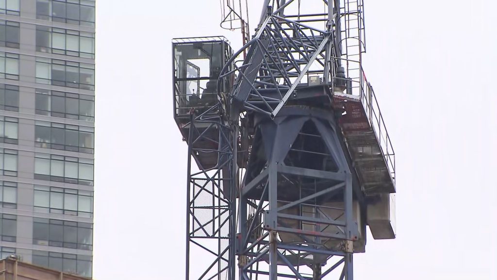 A crane incident in Surrey is seen