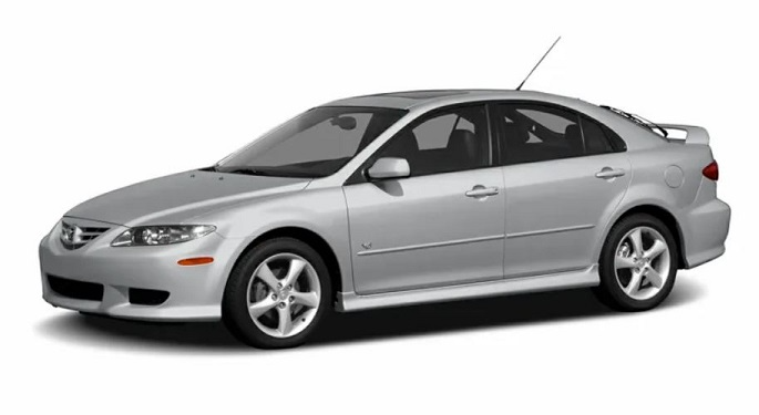 The North Vancouver RCMP says a grey 2004 Mazda 6, like the one pictured here, was stolen on Feb. 13, 2024. The vehicle reportedly contained a nuclear gauge.